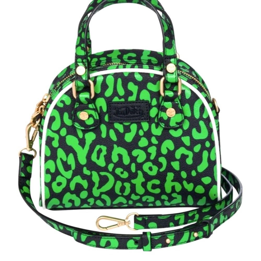 Von Dutch NWT Neon Green and Black Mini Bag - Picture 2 of 9